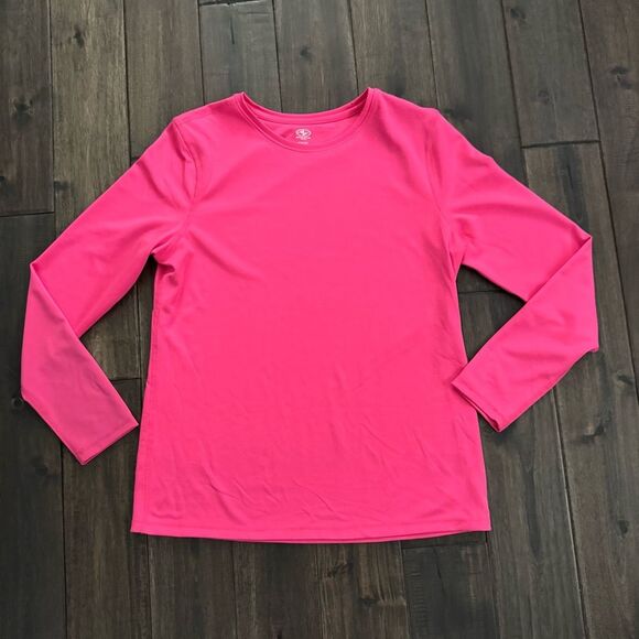 Athletic Works Bundle of 2 Dry Fit Long Sleeve Active Tees Red and Pink M - Picture 2 of 10